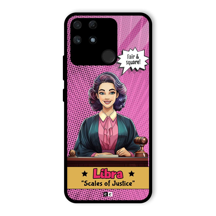 Libra Justice Glass Back Case for Realme Narzo 50A