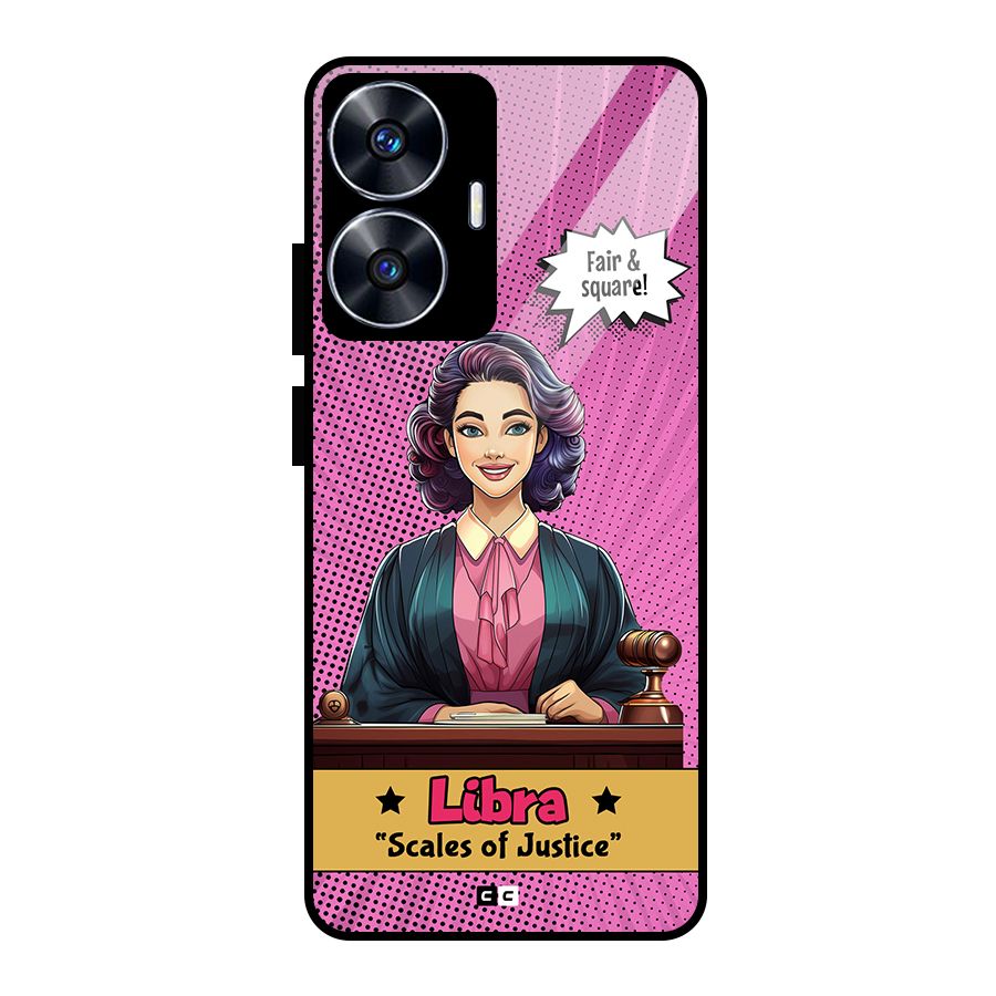 Libra Justice Glass Back Case for Realme Narzo N55