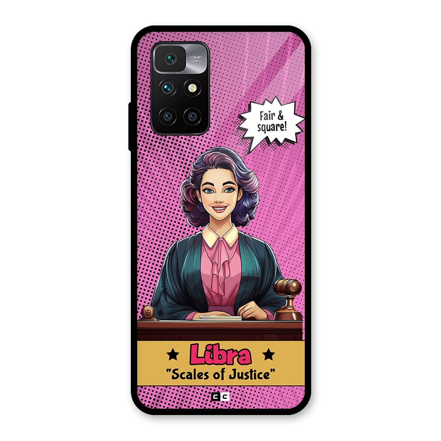 Libra Justice Glass Back Case for Redmi 10 Prime