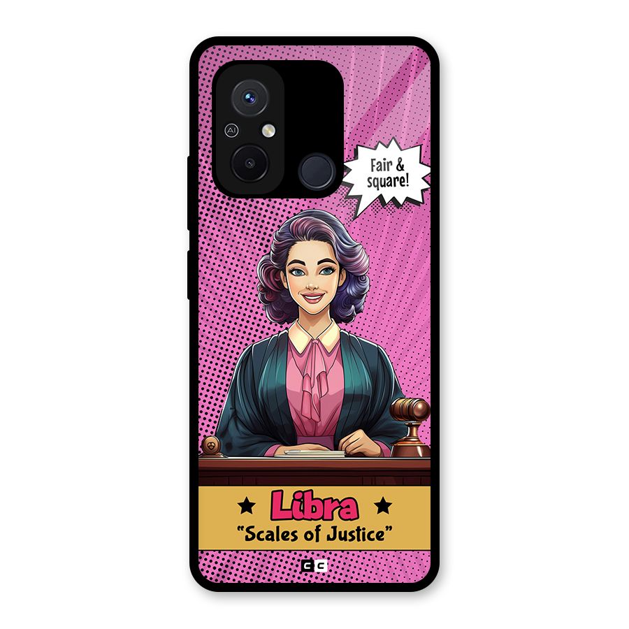 Libra Justice Glass Back Case for Redmi 12C