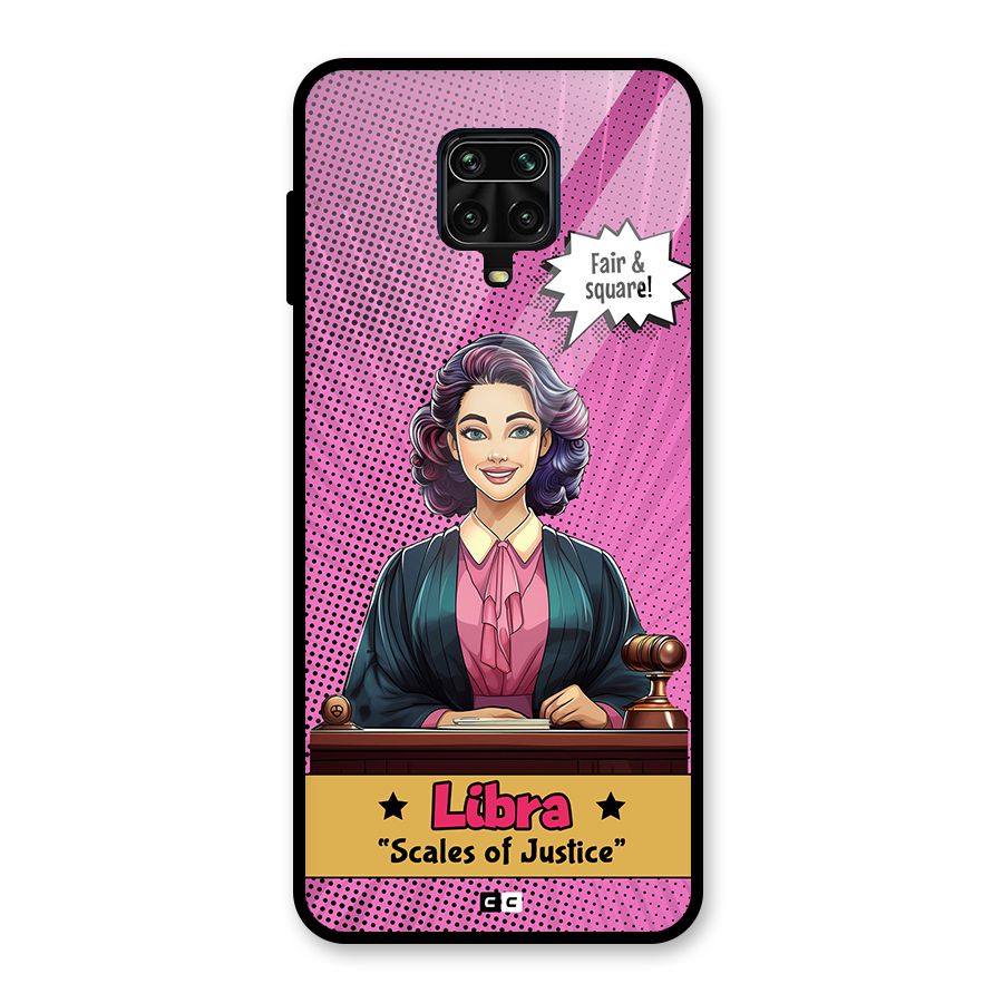 Libra Justice Glass Back Case for Redmi Note 9 Pro