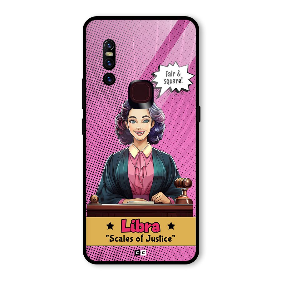Libra Justice Glass Back Case for Vivo V15