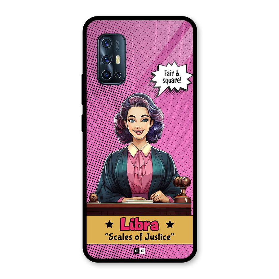 Libra Justice Glass Back Case for Vivo V17