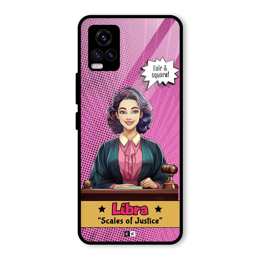 Libra Justice Glass Back Case for Vivo V20