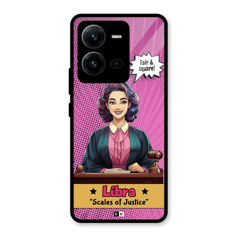 Libra Justice Glass Back Case for Vivo V25