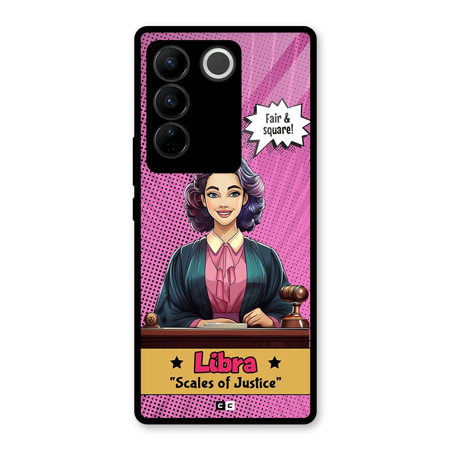 Libra Justice Glass Back Case for Vivo V27