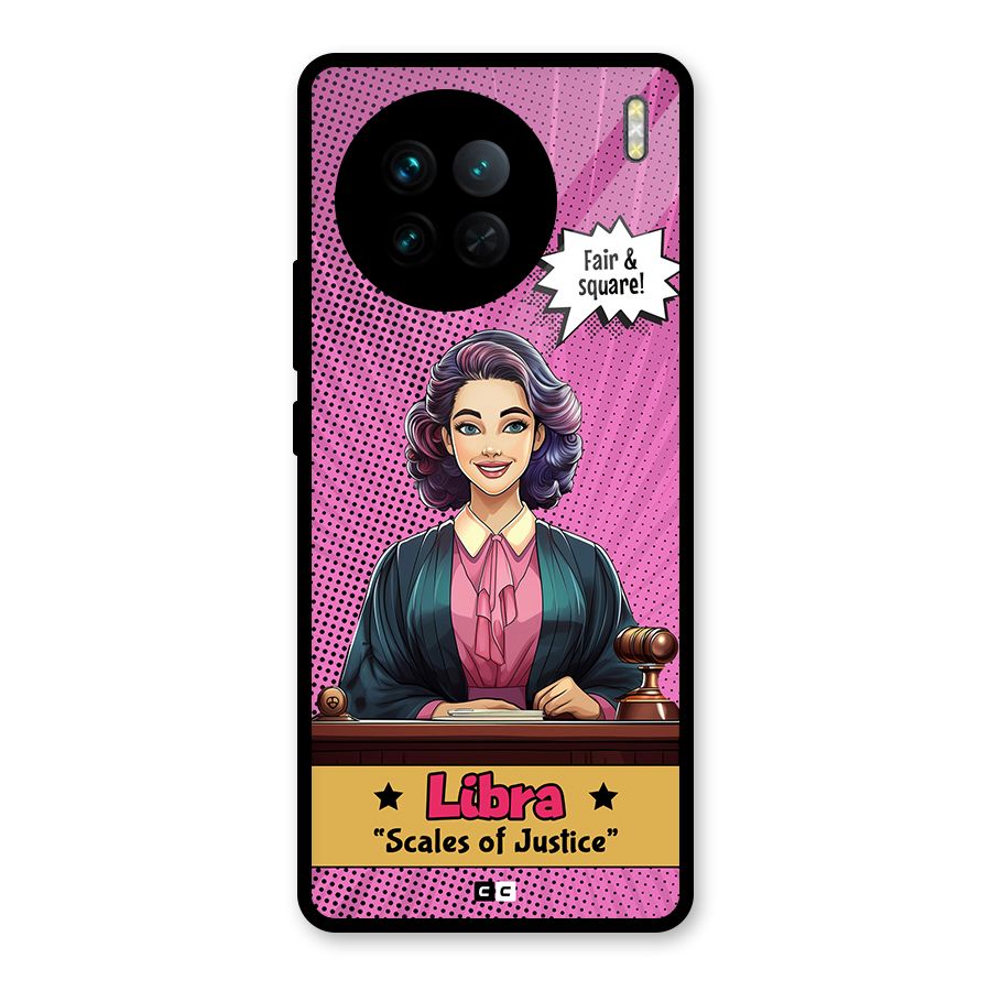 Libra Justice Glass Back Case for Vivo X90
