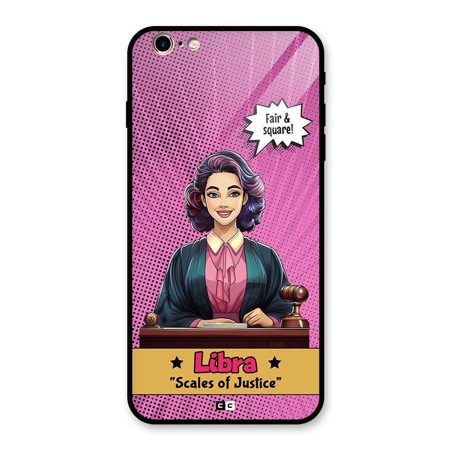 Libra Justice Glass Back Case for iPhone 6 Plus 6S Plus