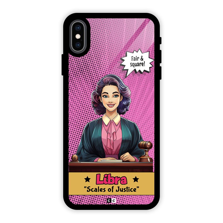 Libra Justice Glass Back Case for iPhone XS Max