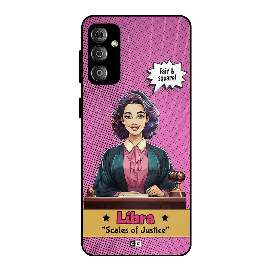 Libra Justice Metal Back Case for Galaxy F23