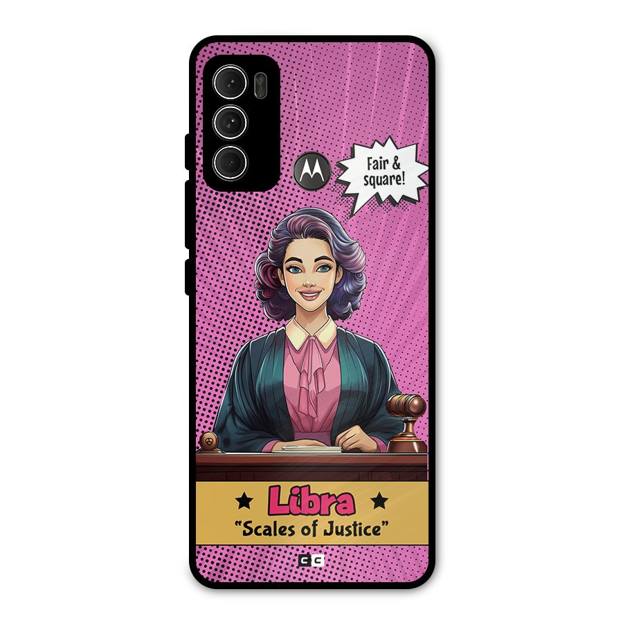 Libra Justice Metal Back Case for Moto G60