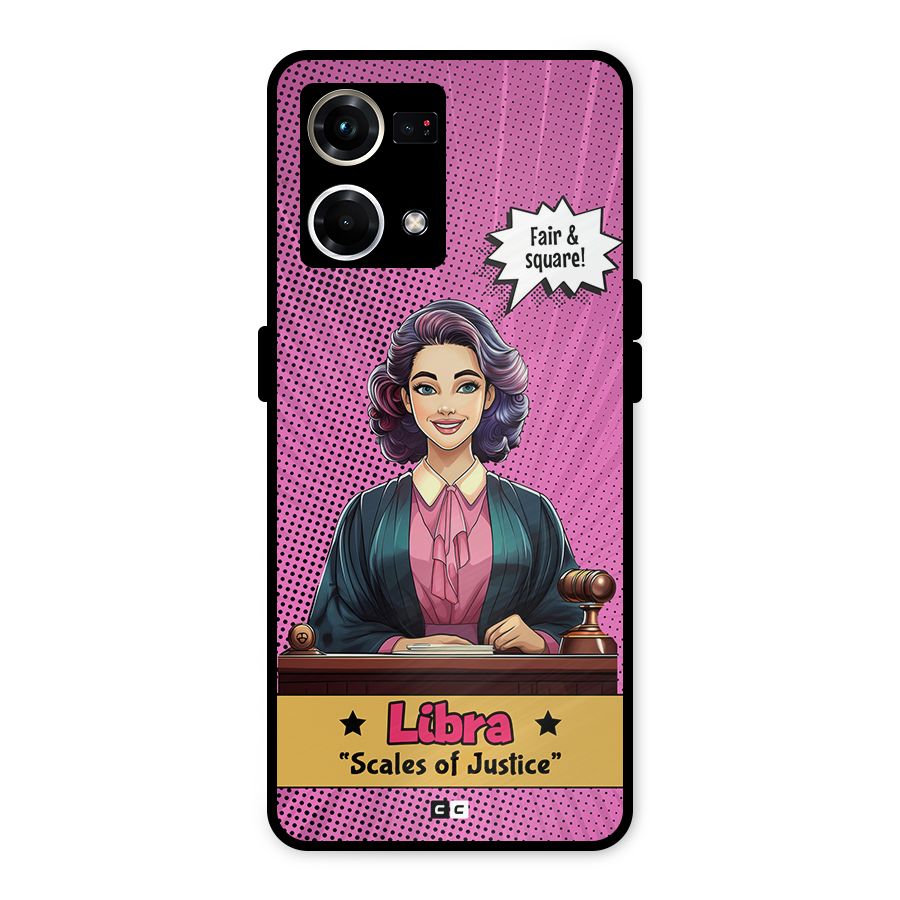 Libra Justice Metal Back Case for Oppo F21 Pro 4G