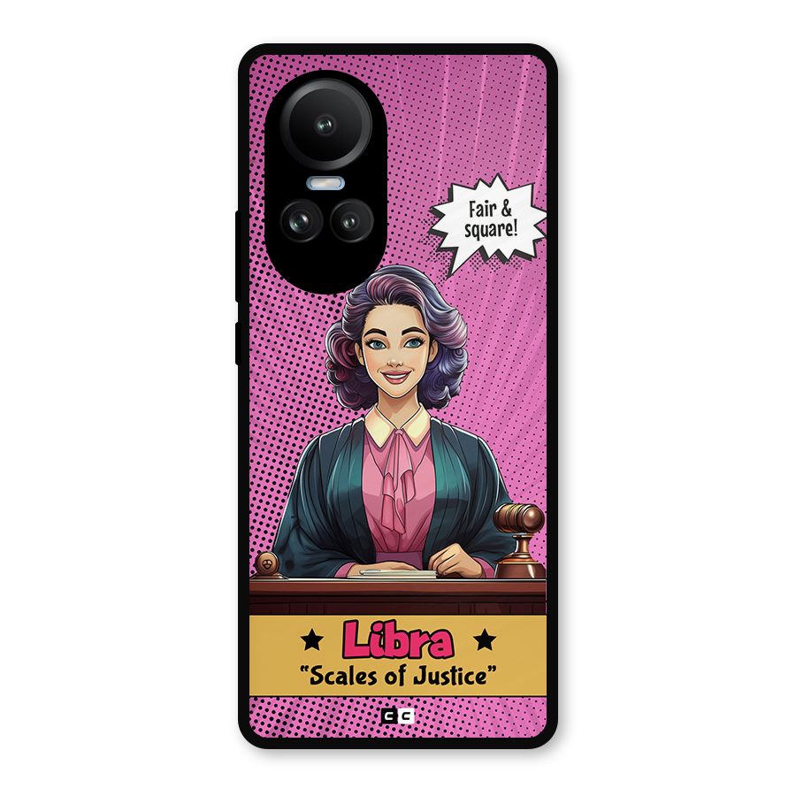 Libra Justice Metal Back Case for Oppo Reno10 Pro