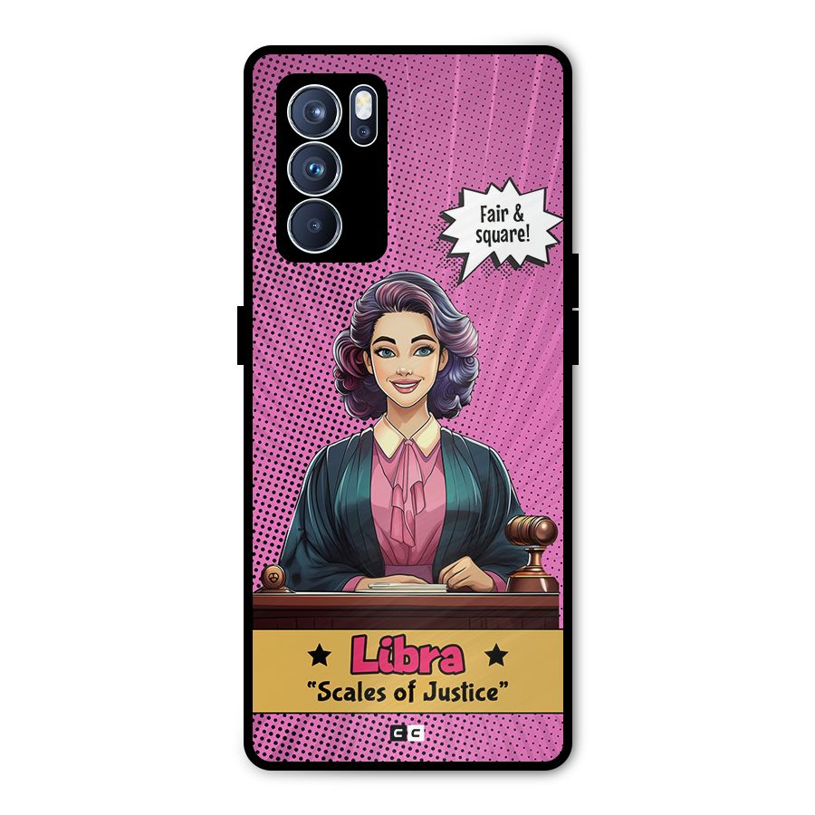 Libra Justice Metal Back Case for Oppo Reno6 Pro 5G