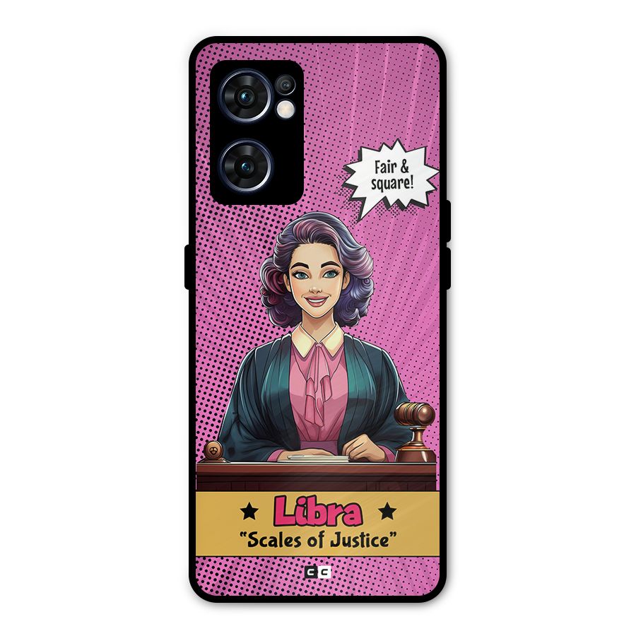 Libra Justice Metal Back Case for Oppo Reno7 5G