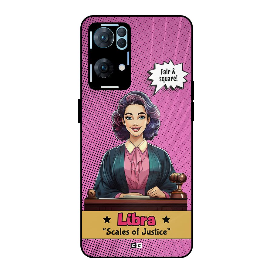 Libra Justice Metal Back Case for Oppo Reno7 Pro 5G
