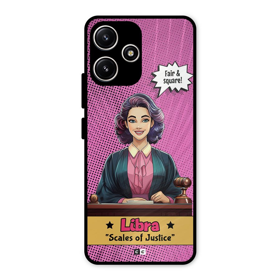 Libra Justice Metal Back Case for Poco M6 Pro