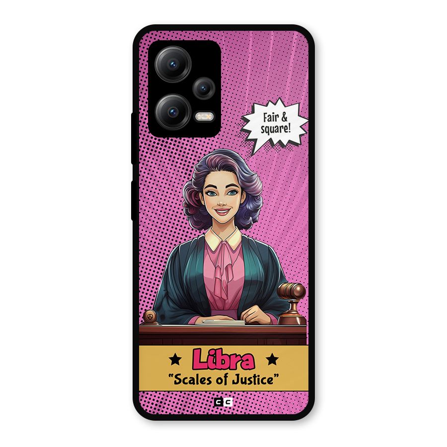 Libra Justice Metal Back Case for Poco X5
