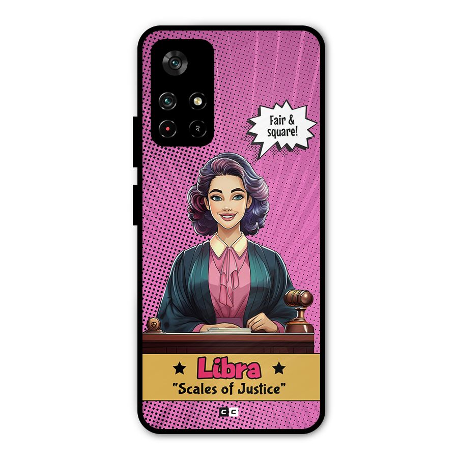 Libra Justice Metal Back Case for Redmi Note 11T 5G