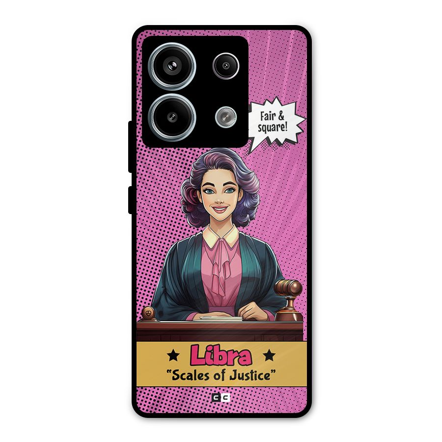 Libra Justice Metal Back Case for Redmi Note 13 Pro 5G