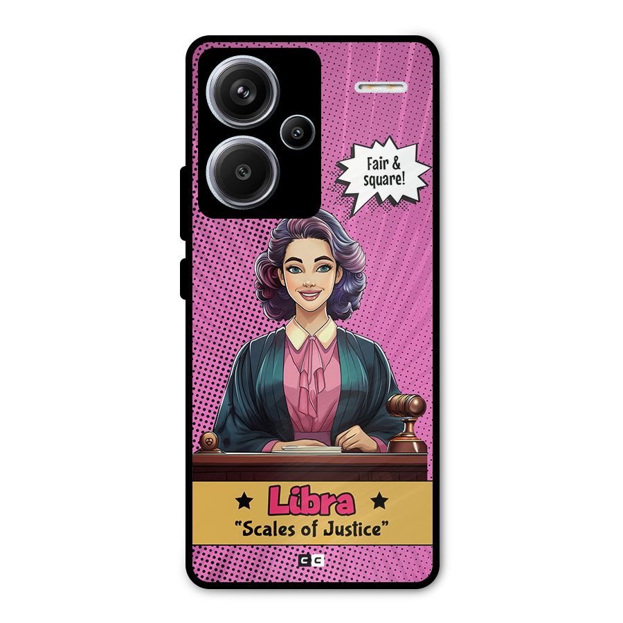 Libra Justice Metal Back Case for Redmi Note 13 Pro Plus