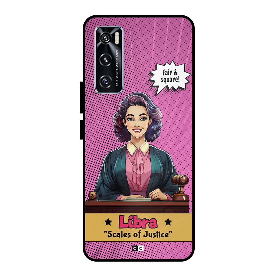 Libra Justice Metal Back Case for Vivo V20 SE