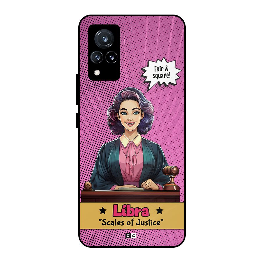 Libra Justice Metal Back Case for Vivo V21 5G