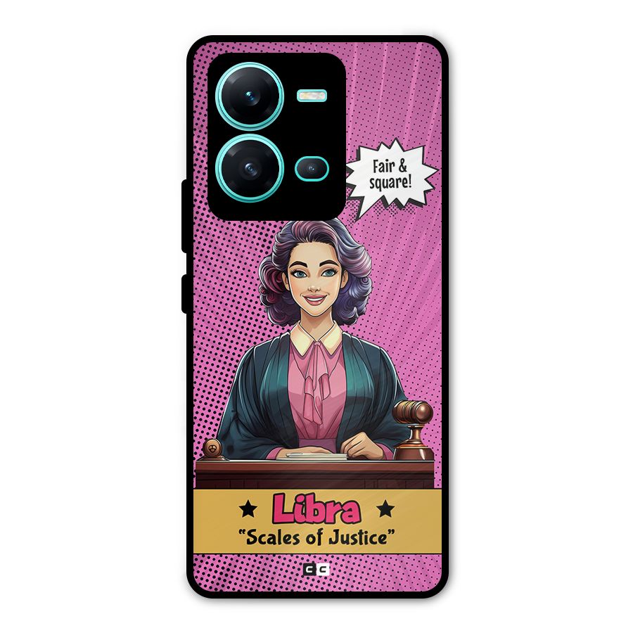 Libra Justice Metal Back Case for Vivo V25