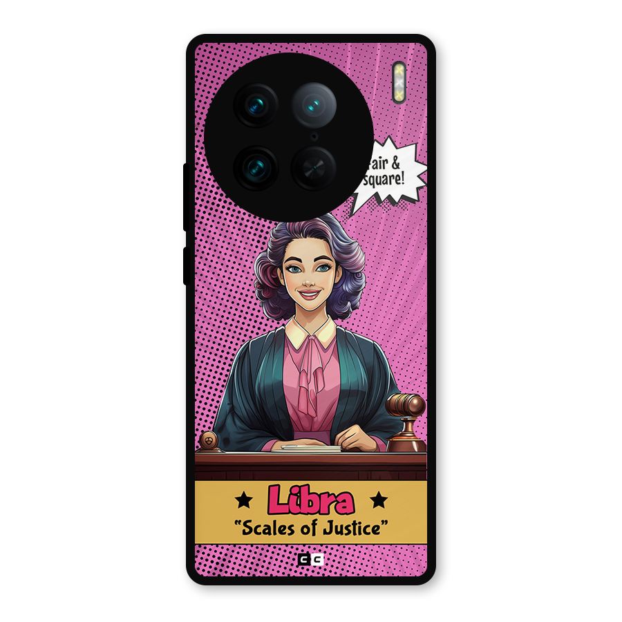 Libra Justice Metal Back Case for Vivo X90 Pro
