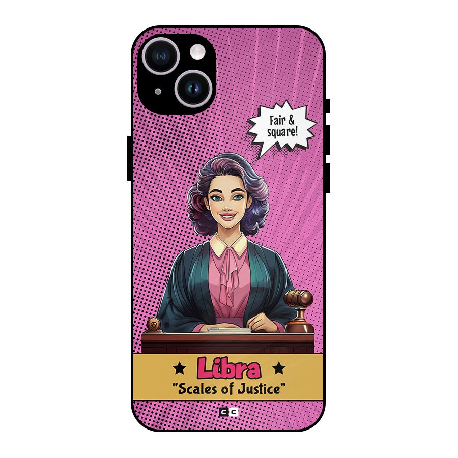 Libra Justice Metal Back Case for iPhone 14 Plus