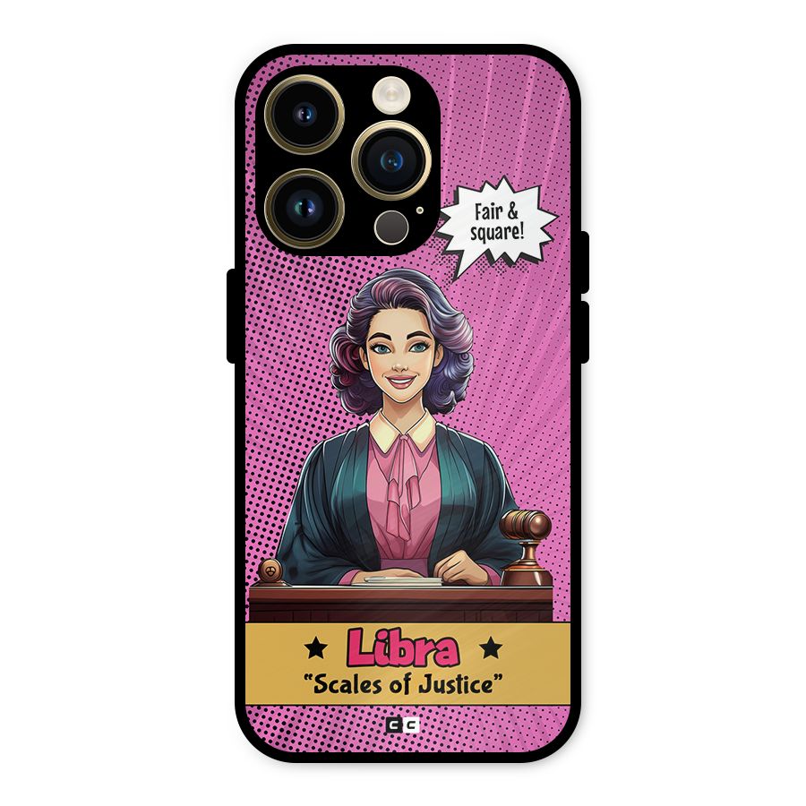 Libra Justice Metal Back Case for iPhone 14 Pro