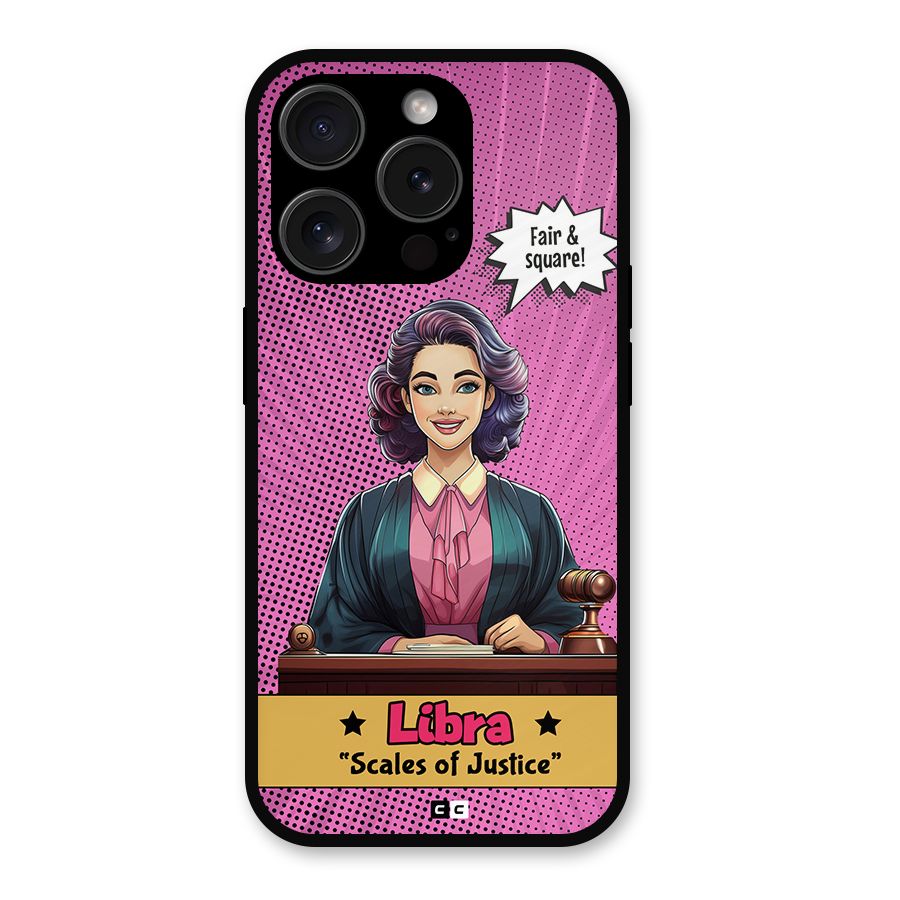Libra Justice Metal Back Case for iPhone 15 Pro