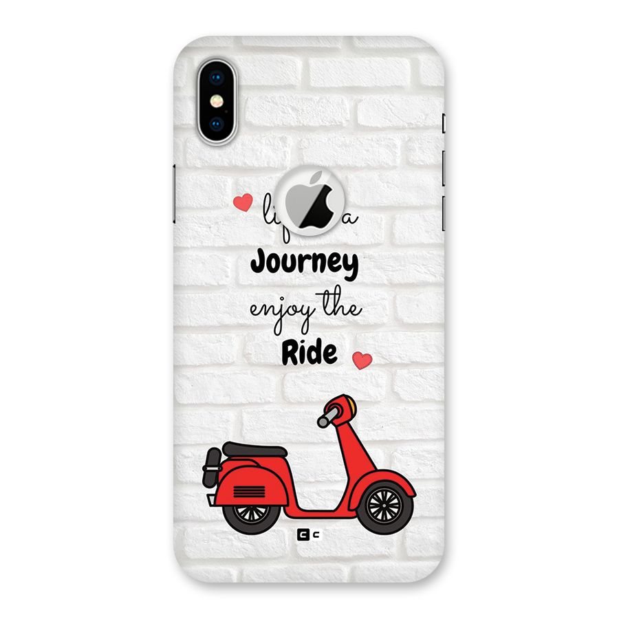 Life Is A Journey Back Case for iPhone XS Logo Cut