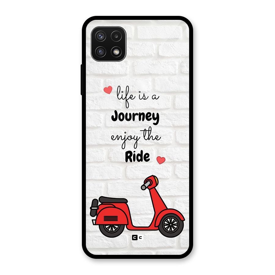 Life Is A Journey Glass Back Case for Galaxy A22 5G