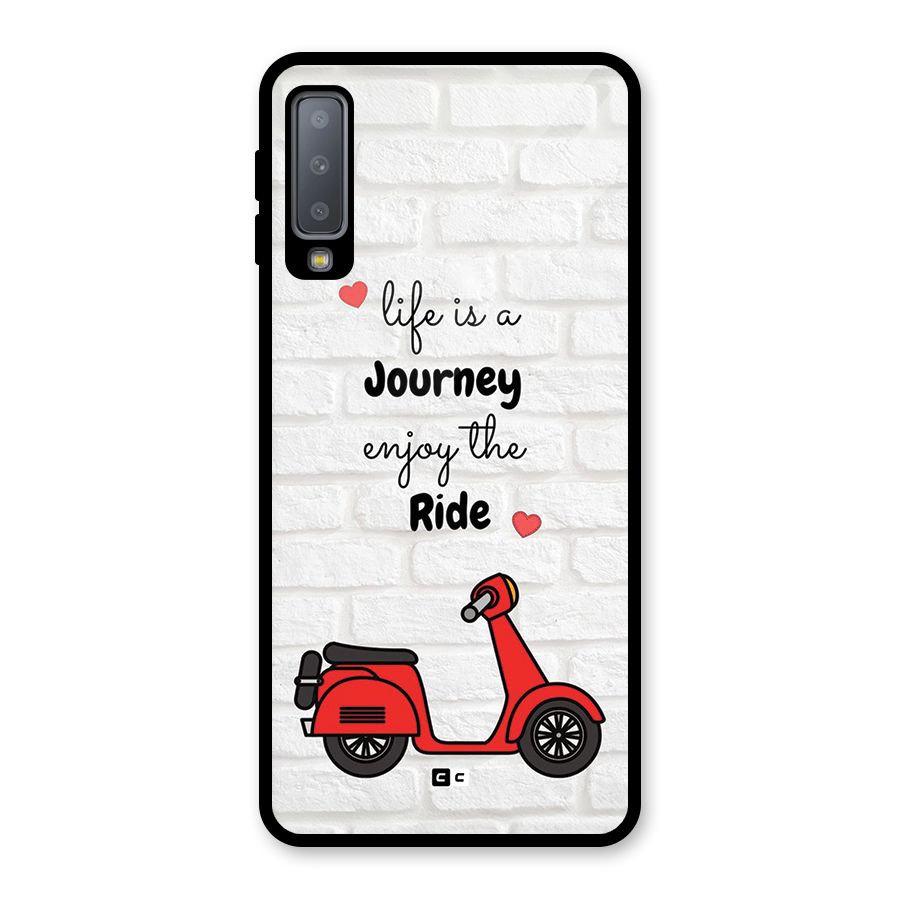 Life Is A Journey Glass Back Case for Galaxy A7 (2018)