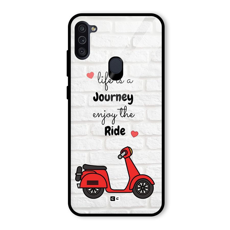 Life Is A Journey Glass Back Case for Galaxy M11