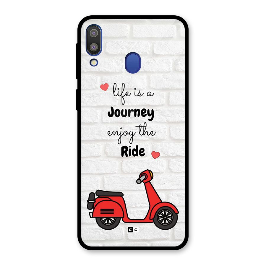 Life Is A Journey Glass Back Case for Galaxy M20