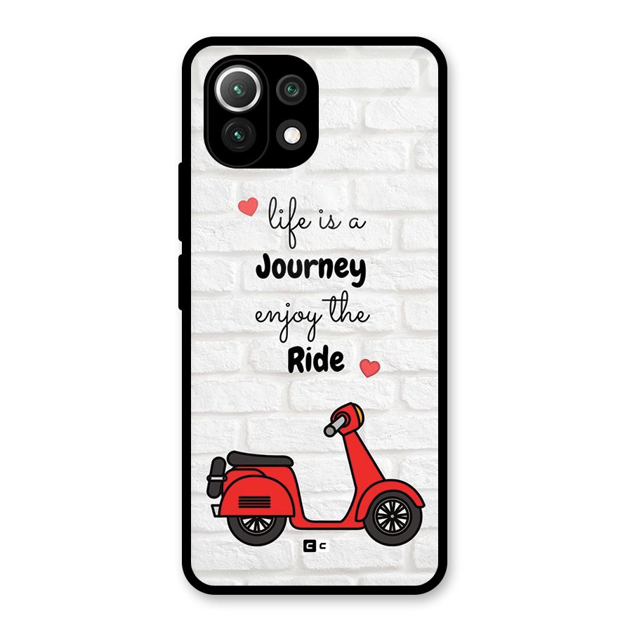 Life Is A Journey Glass Back Case for Mi 11 Lite NE 5G
