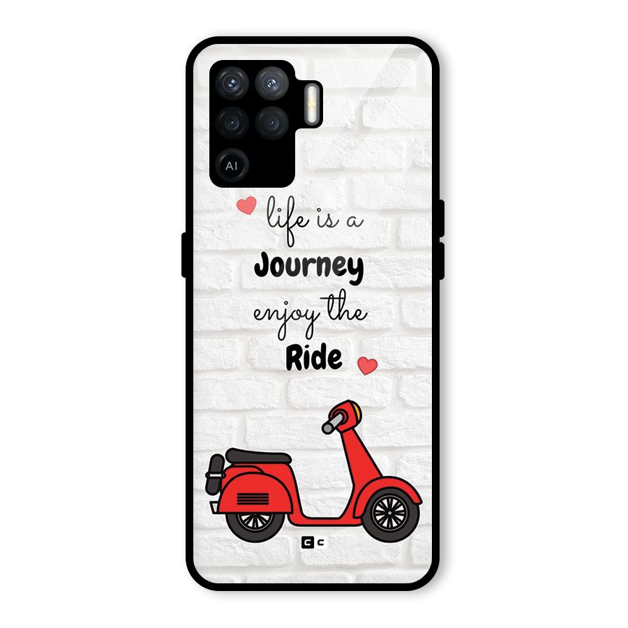 Life Is A Journey Glass Back Case for Oppo F19 Pro