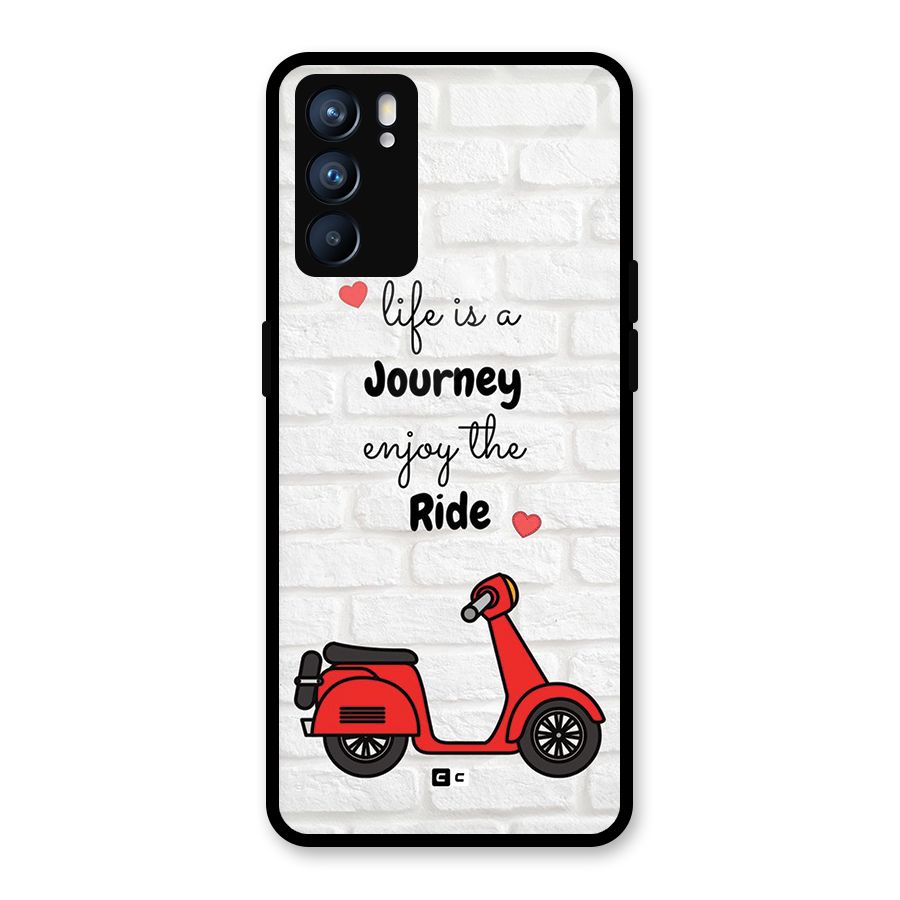 Life Is A Journey Glass Back Case for Oppo Reno6 5G