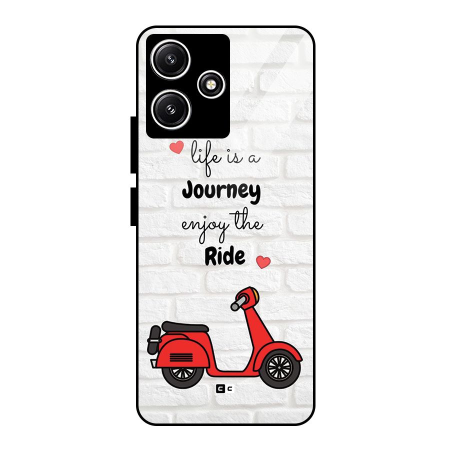 Life Is A Journey Glass Back Case for Poco M6 Pro