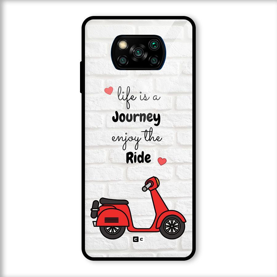 Life Is A Journey Glass Back Case for Poco X3