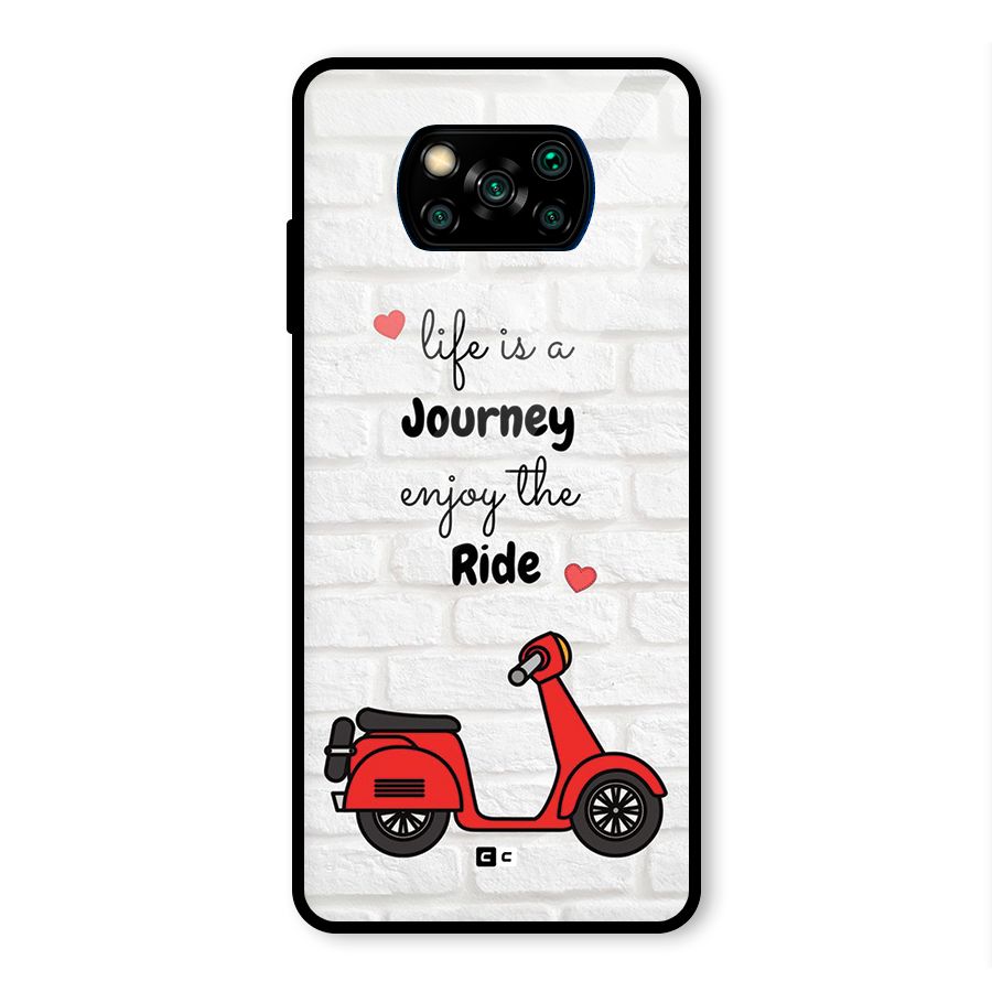 Life Is A Journey Glass Back Case for Poco X3 Pro