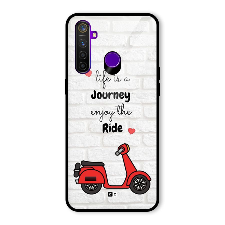 Life Is A Journey Glass Back Case for Realme 5 Pro