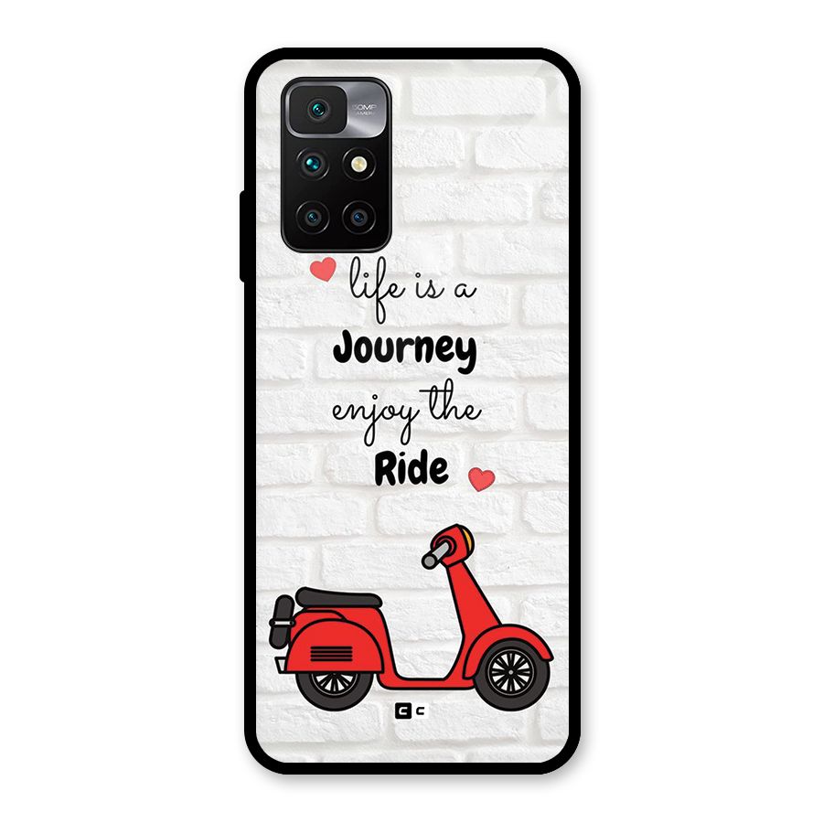 Life Is A Journey Glass Back Case for Redmi 10 Prime
