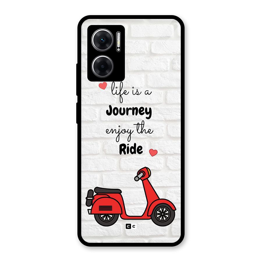 Life Is A Journey Glass Back Case for Redmi 11 Prime 5G