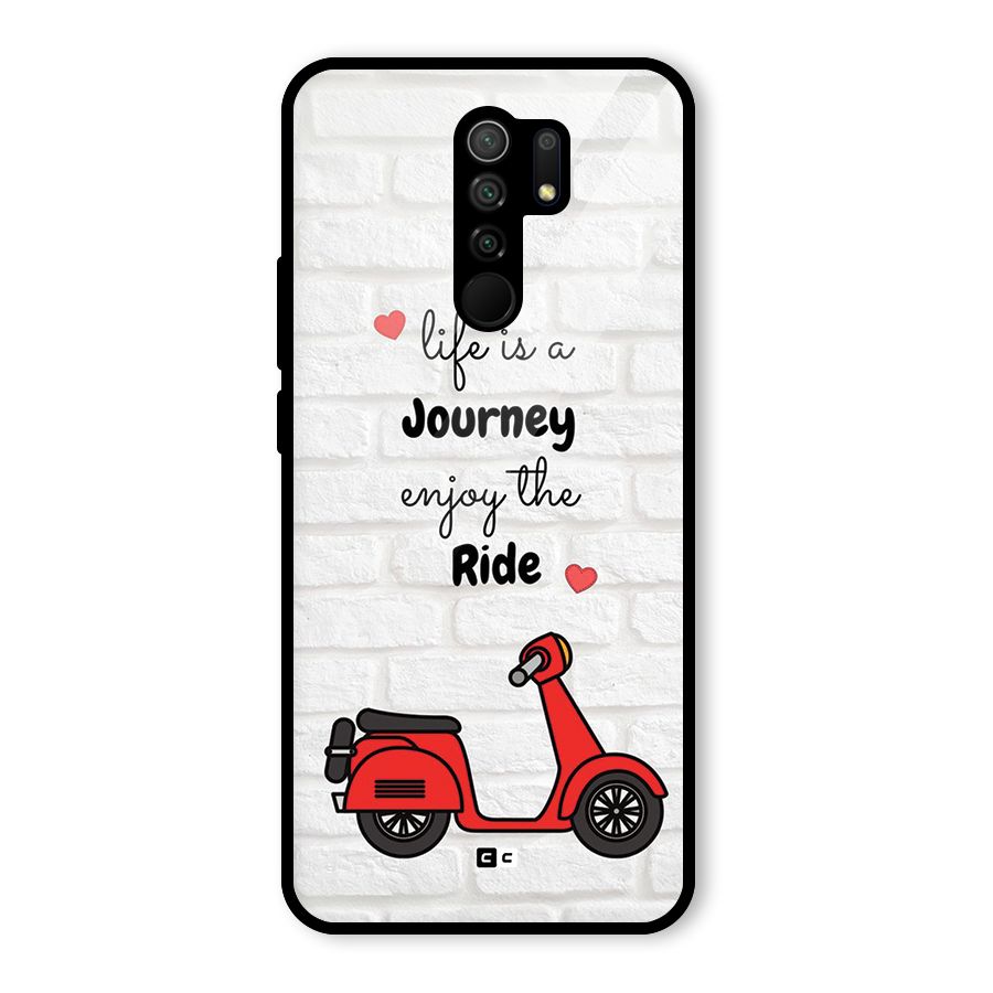 Life Is A Journey Glass Back Case for Redmi 9 Prime