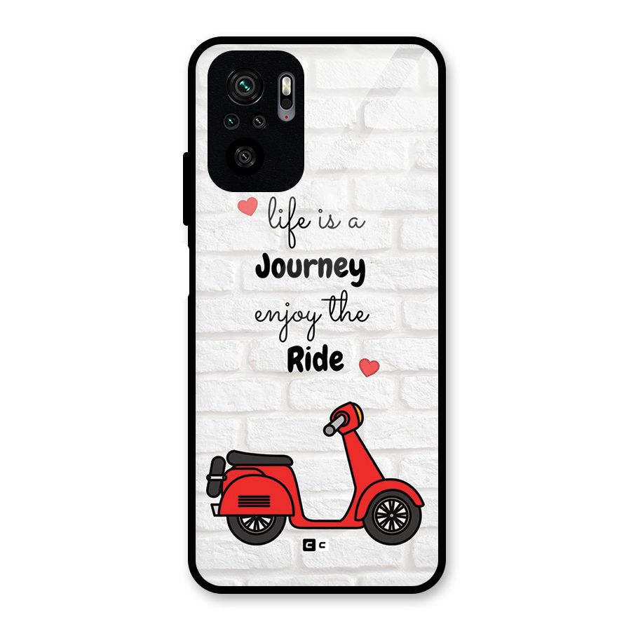 Life Is A Journey Glass Back Case for Redmi Note 10S