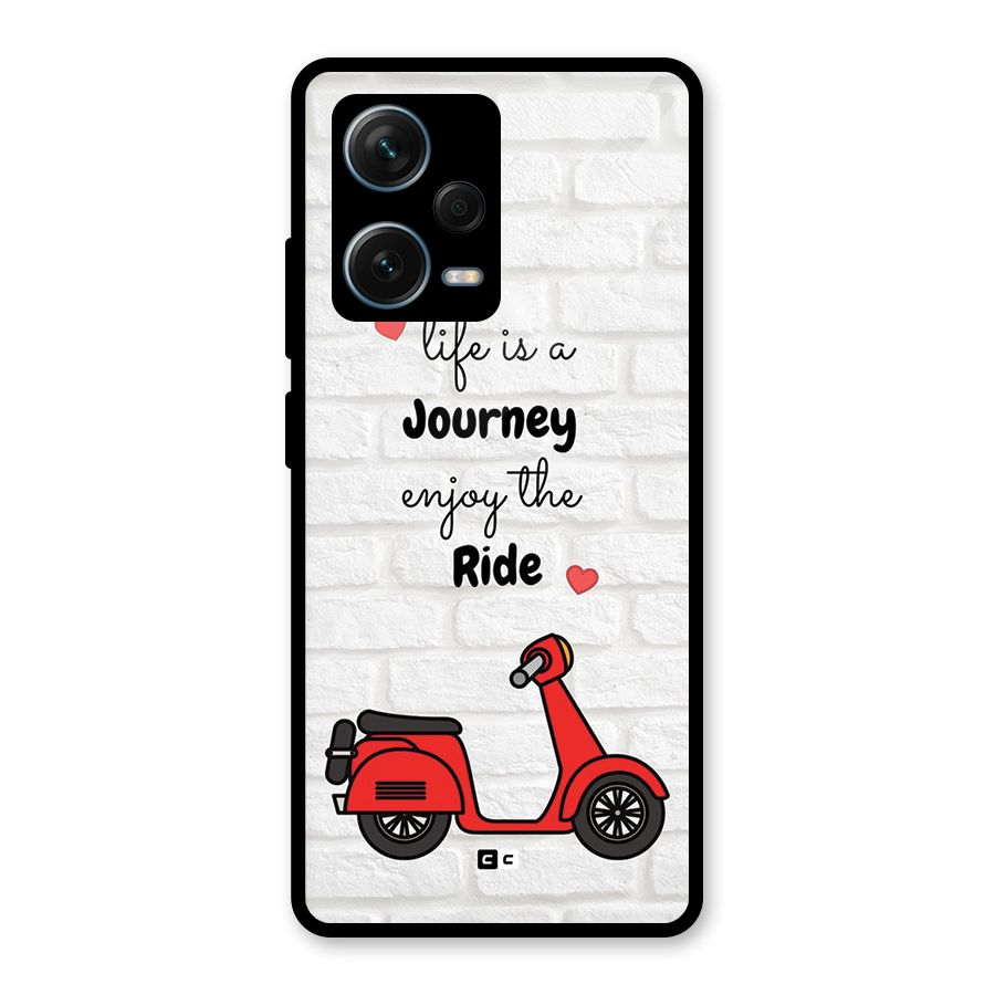 Life Is A Journey Glass Back Case for Redmi Note 12 Pro Plus 5G