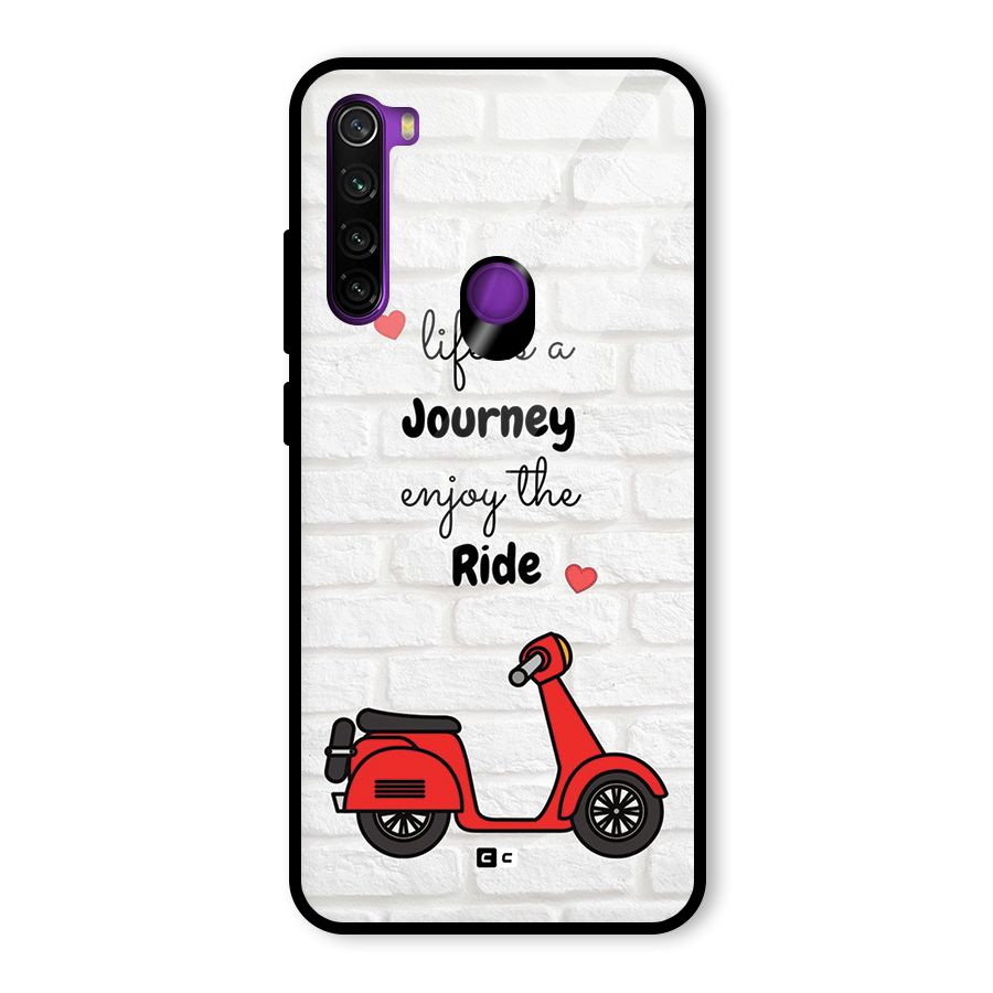 Life Is A Journey Glass Back Case for Redmi Note 8